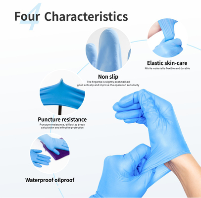 latex glove latex glove medical latex coated glove Blue gloves